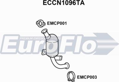 EuroFlo ECCN1096TA - Каталізатор autocars.com.ua