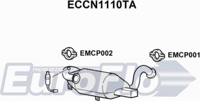 EuroFlo ECCN1110TA - Каталізатор autocars.com.ua