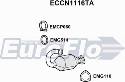 EuroFlo ECCN1116TA - Катализатор autodnr.net