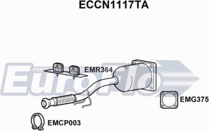 EuroFlo ECCN1117TA - Каталізатор autocars.com.ua