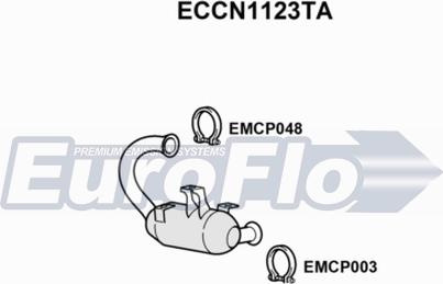 EuroFlo ECCN1123TA - Каталізатор autocars.com.ua