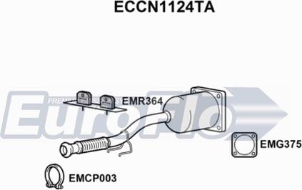 EuroFlo ECCN1124TA - Каталізатор autocars.com.ua