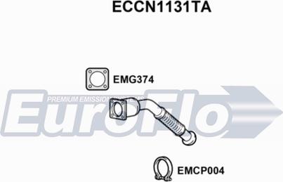 EuroFlo ECCN1131TA - Каталізатор autocars.com.ua