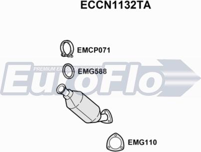 EuroFlo ECCN1132TA - Каталізатор autocars.com.ua