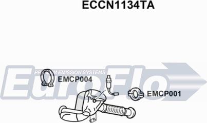 EuroFlo ECCN1134TA - Каталізатор autocars.com.ua