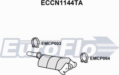 EuroFlo ECCN1144TA - Каталізатор autocars.com.ua