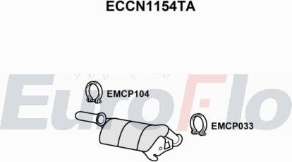 EuroFlo ECCN1154TA - Каталізатор autocars.com.ua