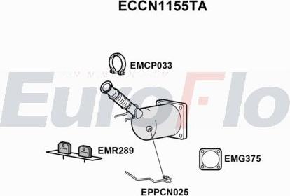 EuroFlo ECCN1155TA - Каталізатор autocars.com.ua