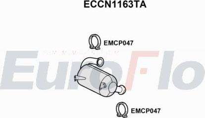 EuroFlo ECCN1163TA - Каталізатор autocars.com.ua