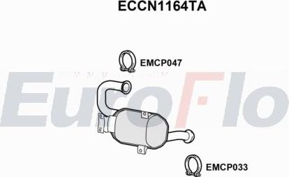 EuroFlo ECCN1164TA - Каталізатор autocars.com.ua