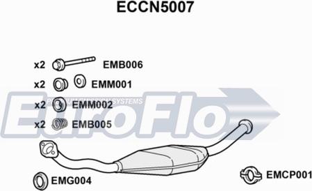 EuroFlo ECCN5007 - Каталізатор autocars.com.ua