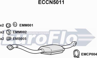 EuroFlo ECCN5011 - Каталізатор autocars.com.ua