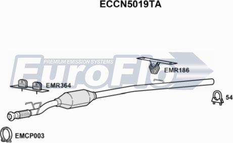 EuroFlo ECCN5019TA - Каталізатор autocars.com.ua