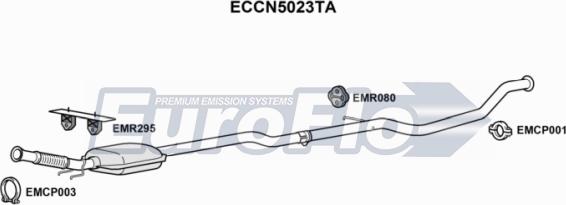 EuroFlo ECCN5023TA - Каталізатор autocars.com.ua