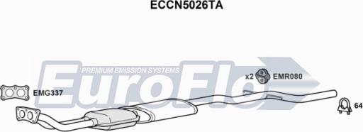 EuroFlo ECCN5026TA - Каталізатор autocars.com.ua