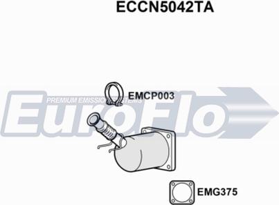 EuroFlo ECCN5042TA - Каталізатор autocars.com.ua