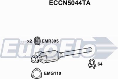 EuroFlo ECCN5044TA - Каталізатор autocars.com.ua