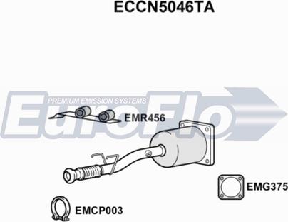 EuroFlo ECCN5046TA - Каталізатор autocars.com.ua