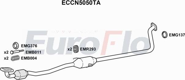 EuroFlo ECCN5050TA - Каталізатор autocars.com.ua