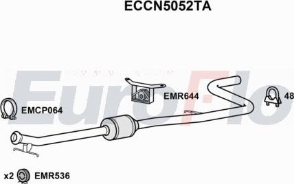EuroFlo ECCN5052TA - Каталізатор autocars.com.ua