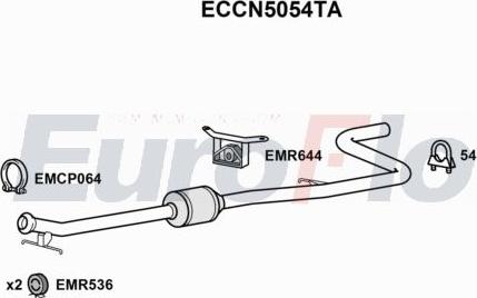 EuroFlo ECCN5054TA - Каталізатор autocars.com.ua