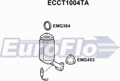 EuroFlo ECCT1004TA - Каталізатор autocars.com.ua