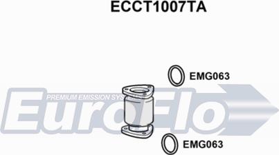 EuroFlo ECCT1007TA - Каталізатор autocars.com.ua