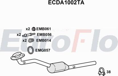 EuroFlo ECDA1002TA - Каталізатор autocars.com.ua