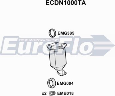 EuroFlo ECDN1000TA - Каталізатор autocars.com.ua