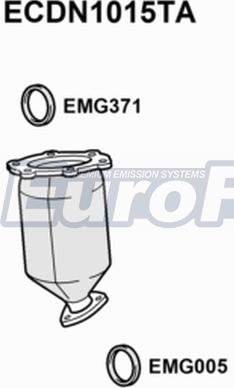 EuroFlo ECDN1015TA - Каталізатор autocars.com.ua