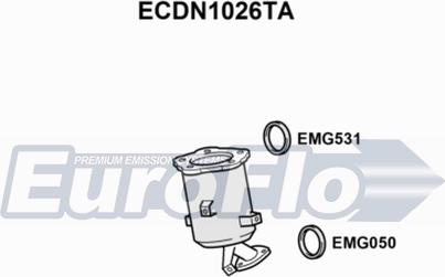 EuroFlo ECDN1026TA - Каталізатор autocars.com.ua