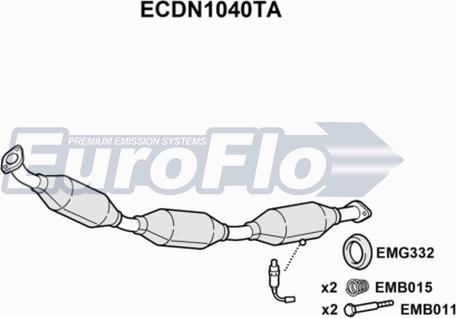 EuroFlo ECDN1040TA - Каталізатор autocars.com.ua