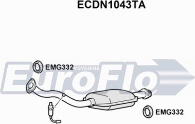 EuroFlo ECDN1043TA - Каталізатор autocars.com.ua