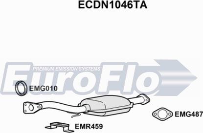 EuroFlo ECDN1046TA - Каталізатор autocars.com.ua