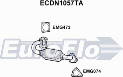 EuroFlo ECDN1057TA - Каталізатор autocars.com.ua