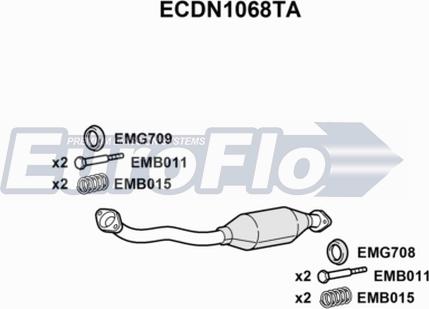 EuroFlo ECDN1068TA - Каталізатор autocars.com.ua