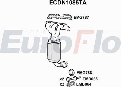 EuroFlo ECDN1085TA - Каталізатор autocars.com.ua