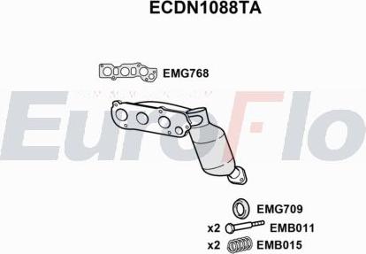 EuroFlo ECDN1088TA - Каталізатор autocars.com.ua