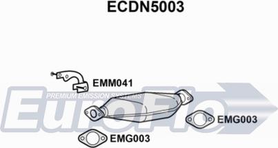 EuroFlo ECDN5003 - Каталізатор autocars.com.ua