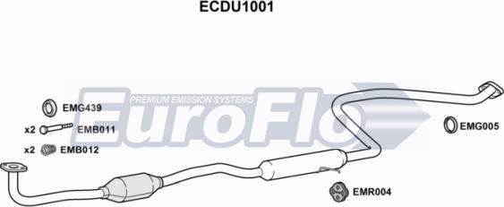 EuroFlo ECDU1001 - Каталізатор autocars.com.ua