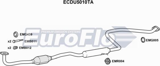 EuroFlo ECDU5010TA - Каталізатор autocars.com.ua