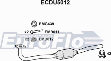 EuroFlo ECDU5012 - Каталізатор autocars.com.ua