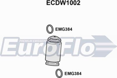 EuroFlo ECDW1002 - Каталізатор autocars.com.ua