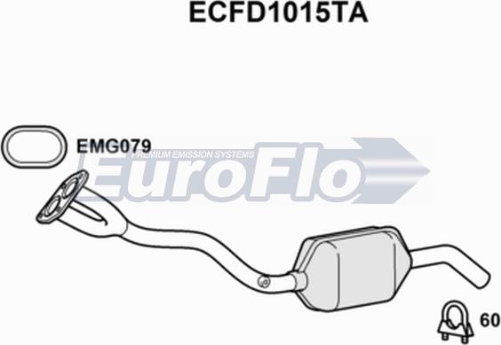 EuroFlo ECFD1015TA - Каталізатор autocars.com.ua