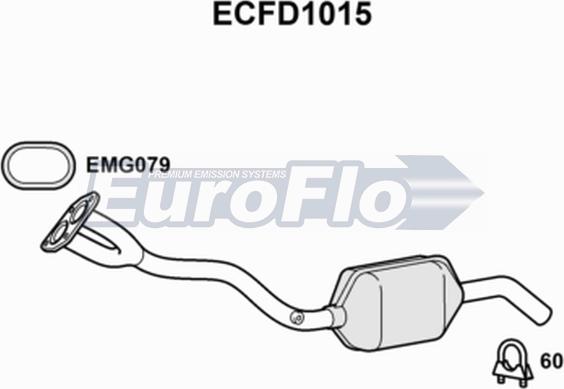 EuroFlo ECFD1015 - Каталізатор autocars.com.ua