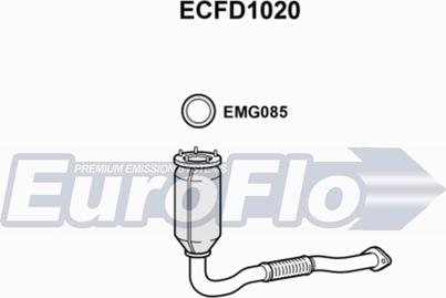 EuroFlo ECFD1020 - Каталізатор autocars.com.ua