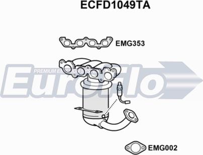 EuroFlo ECFD1049TA - Каталізатор autocars.com.ua