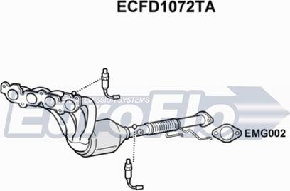 EuroFlo ECFD1072TA - Каталізатор autocars.com.ua