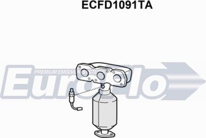 EuroFlo ECFD1091TA - Каталізатор autocars.com.ua