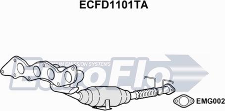 EuroFlo ECFD1101TA - Каталізатор autocars.com.ua